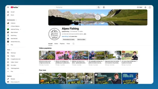 Chaîne YouTube Alpes Fishing
